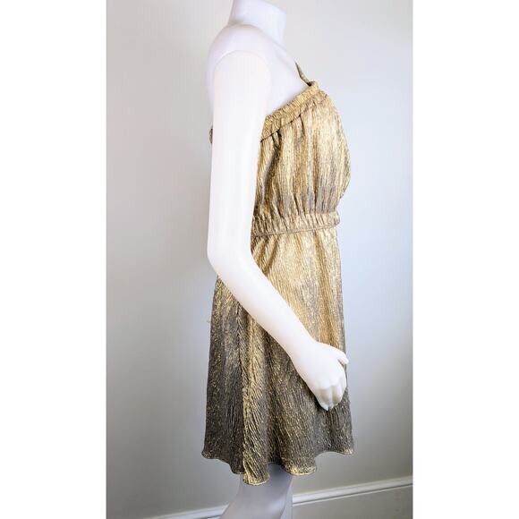 NEW Vici Summer of Diane Gold One Shoulder Waist Cutout Minidress Size Medium - Picture 7 of 11